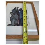 Original Abstract Watercolor Painting by Alice Benjamin Boudreau - "Howling at The Moon"