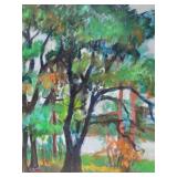 Large Original Vintage Oil/Acrylic Painting on Canvas by Alice Benjamin Boudreau