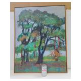 Large Original Vintage Oil/Acrylic Painting on Canvas by Alice Benjamin Boudreau