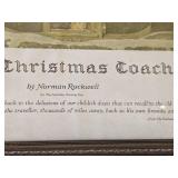 Old Vintage Norman Rockwell Print - "The Christmas Coach"