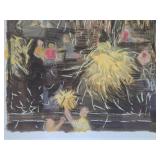 Very Nice Looking Framed Serigraph by Jennifer Bartlett - "Earth Fireworks"
