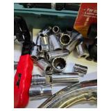 Large Estate Lot of Good Tools - Hatchets , Bike Pump, Wrenches, Sockets etc