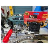 Large Estate Lot of Good Tools - Hatchets , Bike Pump, Wrenches, Sockets etc