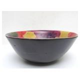Very Nice Vintage Colorful Handmade Genuine Soapstone Serving Bowl