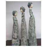 Group of 3 Large Signed Figural Sculptures by Minnesota Artist Krissy Catt