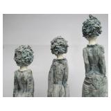 Group of 3 Large Signed Figural Sculptures by Minnesota Artist Krissy Catt