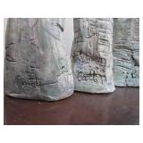 Group of 3 Large Signed Figural Sculptures by Minnesota Artist Krissy Catt