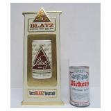 Pair of NOS Vintage BLATZ Embossed Beer Advertising Signs - "Test Blatz Yourself"