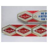 Lot of 4 NOS Vintage GRAIN BELT Embossed Beer Advertising Signs - "We Built a Better Beer For You"