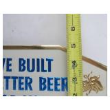 Lot of 4 NOS Vintage GRAIN BELT Embossed Beer Advertising Signs - "We Built a Better Beer For You"