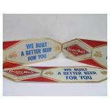 Lot of 3 NOS Vintage GRAIN BELT Embossed Beer Advertising Signs - "We Built a Better Beer For You"
