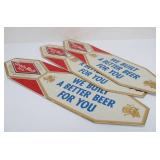 Lot of 3 NOS Vintage GRAIN BELT Embossed Beer Advertising Signs - "We Built a Better Beer For You"