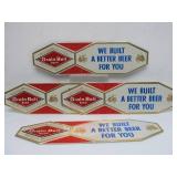 Lot of 4 NOS Vintage GRAIN BELT Embossed Beer Advertising Signs - "We Built a Better Beer For You"