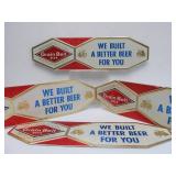 Lot of 4 NOS Vintage GRAIN BELT Embossed Beer Advertising Signs - "We Built a Better Beer For You"