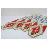 Lot of 4 NOS Vintage GRAIN BELT Embossed Beer Advertising Signs - "We Built a Better Beer For You"