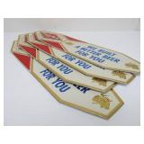 Lot of 4 NOS Vintage GRAIN BELT Embossed Beer Advertising Signs - "We Built a Better Beer For You"