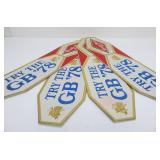 Lot of 4 NOS Vintage GRAIN BELT Embossed Beer Advertising Signs - "Try the GB 