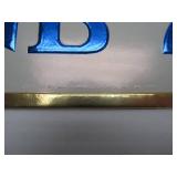 Lot of 4 NOS Vintage GRAIN BELT Embossed Beer Advertising Signs - "Try the GB 