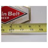 Lot of 4 NOS Vintage GRAIN BELT Embossed Beer Advertising Signs - "Try the GB 