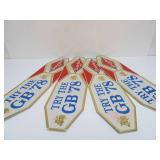 Lot of 4 NOS Vintage GRAIN BELT Embossed Beer Advertising Signs - "Try the GB 