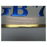 Lot of 4 NOS Vintage GRAIN BELT Embossed Beer Advertising Signs - "Try the GB 