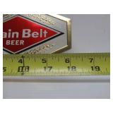 Lot of 4 NOS Vintage GRAIN BELT Embossed Beer Advertising Signs - "Try the GB 