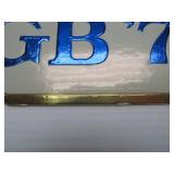 Lot of 4 NOS Vintage GRAIN BELT Embossed Beer Advertising Signs - "Try the GB 