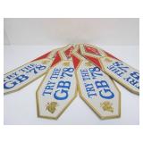 Lot of 4 NOS Vintage GRAIN BELT Embossed Beer Advertising Signs - "Try the GB 