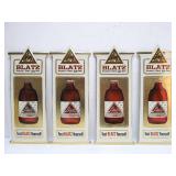 Lot of 4 NOS Vintage BLATZ Embossed Beer Advertising Signs - "Test Blatz Yourself"