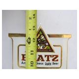 Lot of 4 NOS Vintage BLATZ Embossed Beer Advertising Signs - "Test Blatz Yourself"