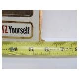 Lot of 4 NOS Vintage BLATZ Embossed Beer Advertising Signs - "Test Blatz Yourself"