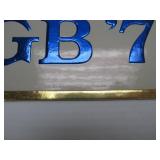 Lot of 4 NOS Vintage GRAIN BELT Embossed Beer Advertising Signs - "Try the GB 