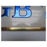 Lot of 4 NOS Vintage GRAIN BELT Embossed Beer Advertising Signs - "Try the GB 