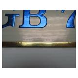 Lot of 4 NOS Vintage GRAIN BELT Embossed Beer Advertising Signs - "Try the GB 