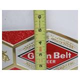 Lot of 4 NOS Vintage GRAIN BELT Embossed Beer Advertising Signs - "Try the GB 