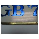 Lot of 4 NOS Vintage GRAIN BELT Embossed Beer Advertising Signs - "Try the GB 