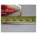 Lot of 4 NOS Vintage GRAIN BELT Embossed Beer Advertising Signs - "Try the GB 