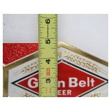 Lot of 4 NOS Vintage GRAIN BELT Embossed Beer Advertising Signs - "Try the GB 