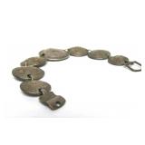 Vintage WW2 era Coin Bracelet w/ Silver Coins