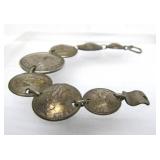Vintage WW2 era Coin Bracelet w/ Silver Coins