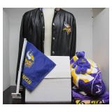 Group of MN VIKINGS Items - Blankets Jacket etc