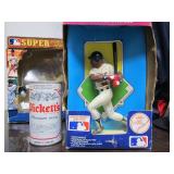 Group of MN TWINS Items - Jacket - Action Figures Hats etc