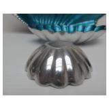 Beautiful Set of Unused Julia Knight Blue Enameled Shell Bowls