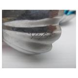 Beautiful Set of Unused Julia Knight Blue Enameled Shell Bowls