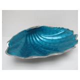 Beautiful Set of Unused Julia Knight Blue Enameled Shell Bowls