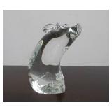 Large Hand Signed STEUBEN Glass Pig