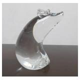 Large Hand Signed STEUBEN Glass Pig