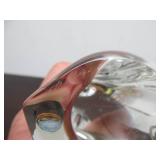 Large Hand Signed STEUBEN Glass Pig