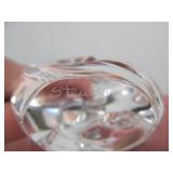 Hand Signed STEUBEN Glass Dolphin