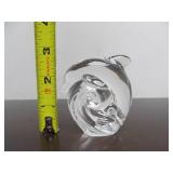 Hand Signed STEUBEN Glass Dolphin
